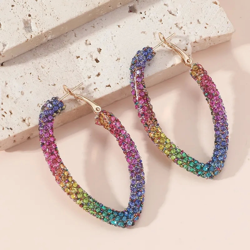 fashion jewelry online canada Artisan-Crafted fashion jewelry shop Geometric Silver-Plated Rhinestone Earrings - Glossy Fast Shipping jewelry fashion fall 2023