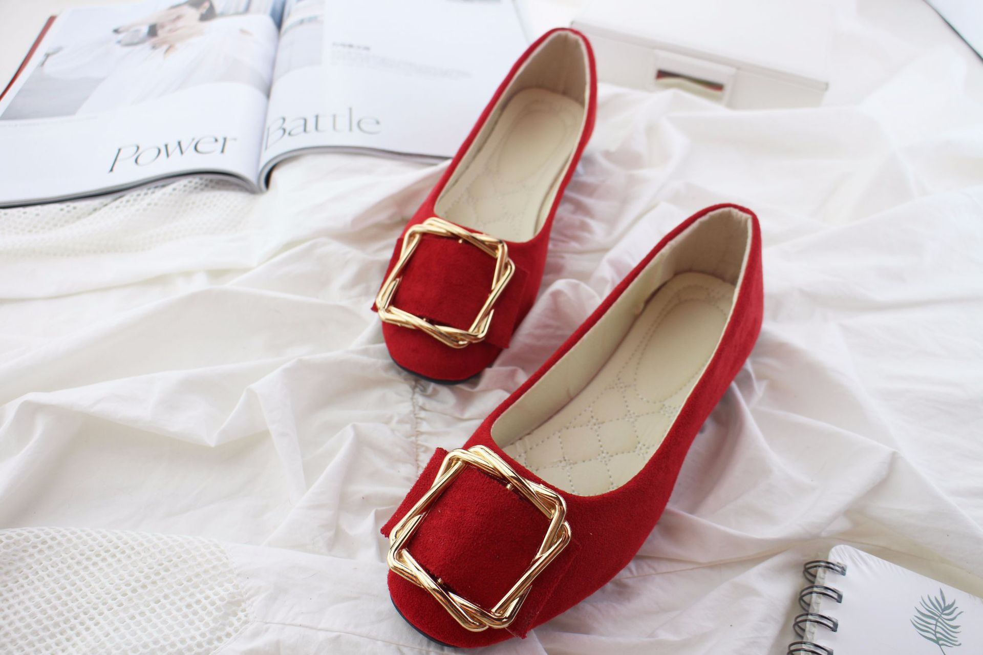 high-fashion Eco-Chic Handcrafted Romantic Square Toe Flats for Women - Sustainable ethically sourced Fashion Essentials polished