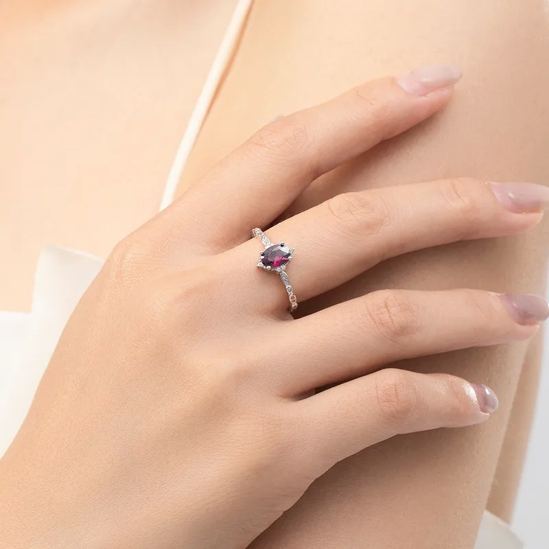 high end jewelry clover Affordable Sleek Festival Fashion 925 Sterling Silver Zircon high end jewelry box Oval Rings high quality zirconia jewelry