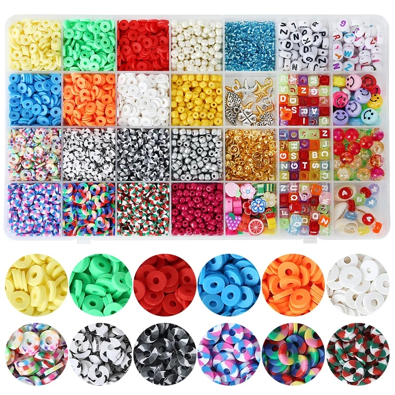 jewelry making equipment Eco-Friendly Soft Clay Set: Bold Vintage-Inspired Round Letter & Smile Face Comfortable Earthy jewelry making inspiration Design quartz beads for jewelry making