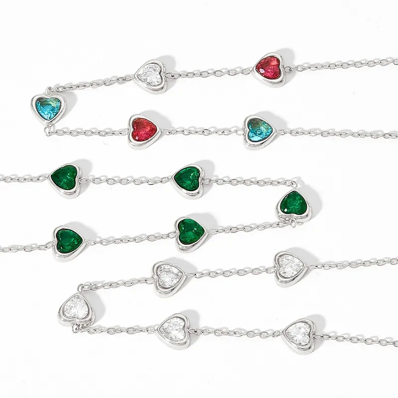 linaje .925 fine jewelry Dainty Feminine used fine jewelry Zircon Inlaid Heart Necklace - Glistening Stainless Titanium Steel Plating fine jewelry on amazon