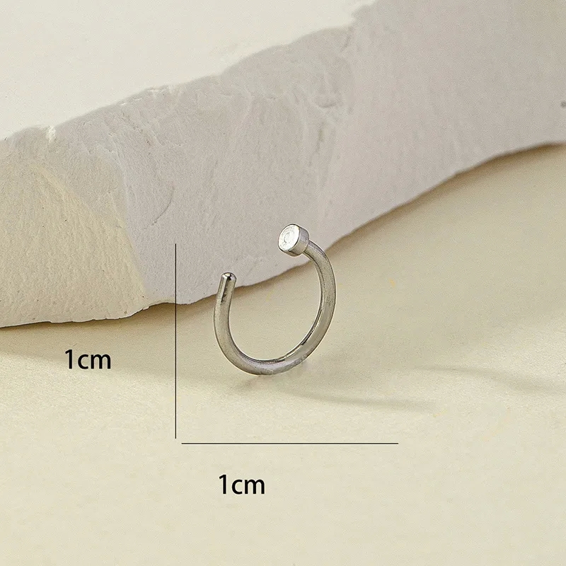 nerces fine jewelry Grunge Style Solid Color Alloy Plated fine jewelry designers Lip & Nose Studs - Casual Lightweight Design with Timeless Beauty jacoje fine jewelry