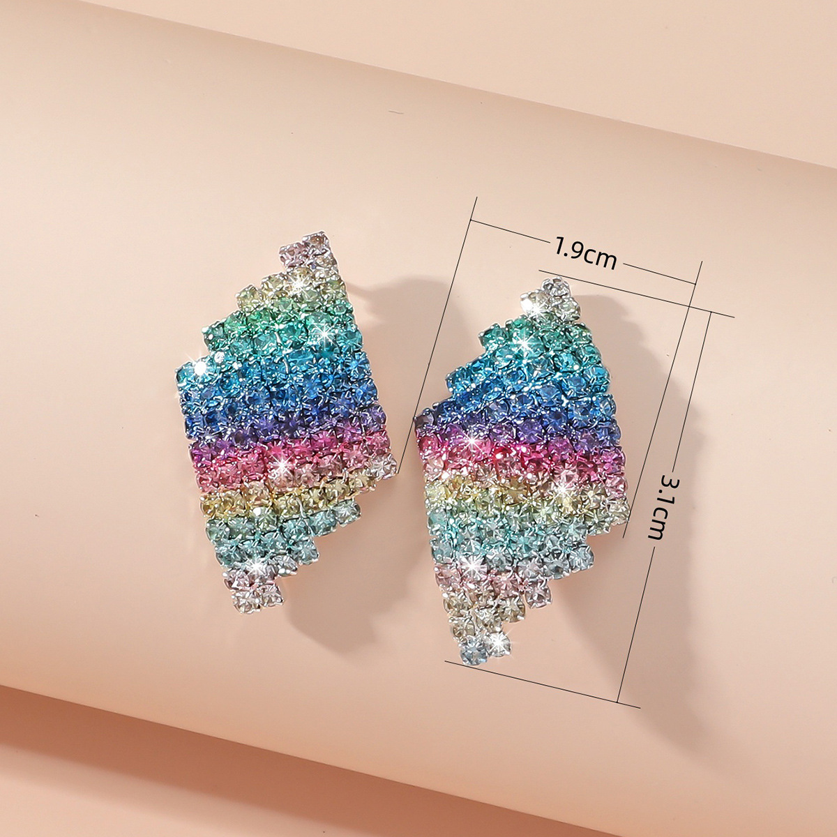 nykaa fashion jewelry Artisan-Crafted Geometric Silver-Plated Rhinestone Earrings - Glossy Fast 925 sterling silver fashion jewelry sets Shipping ralph lauren fashion jewelry