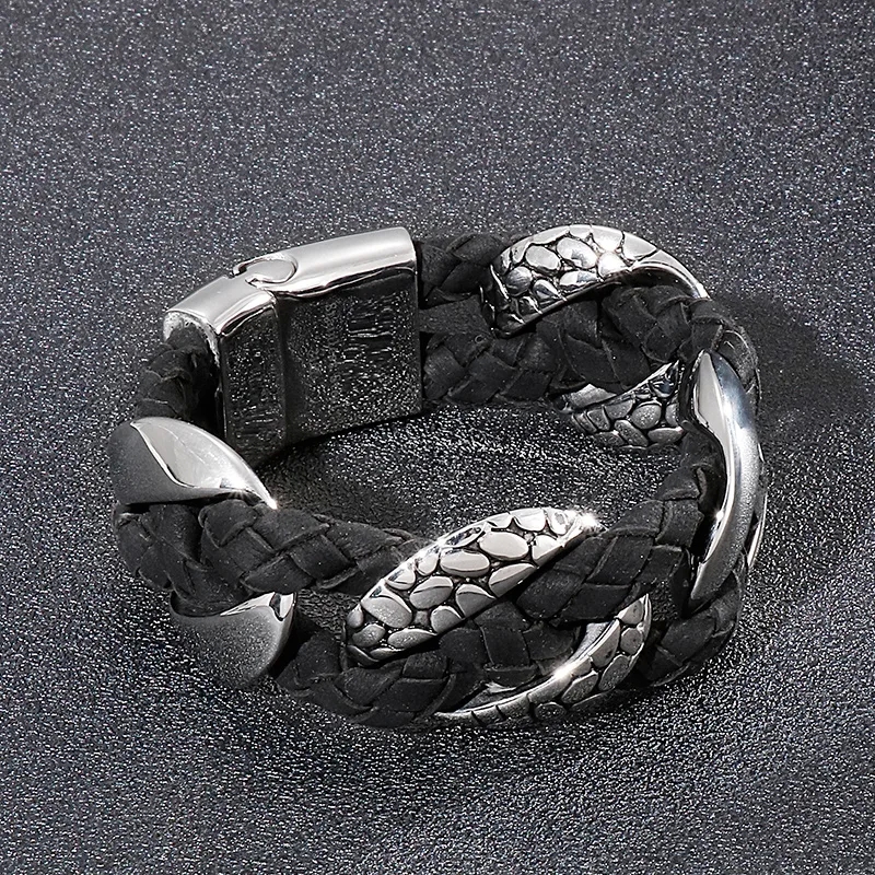 platinum men's jewelry Exclusive Custom-Fit Color Block Stainless Steel Men's Bangle - Dainty men's jewelry ideas Party Wear esquire men's jewelry
