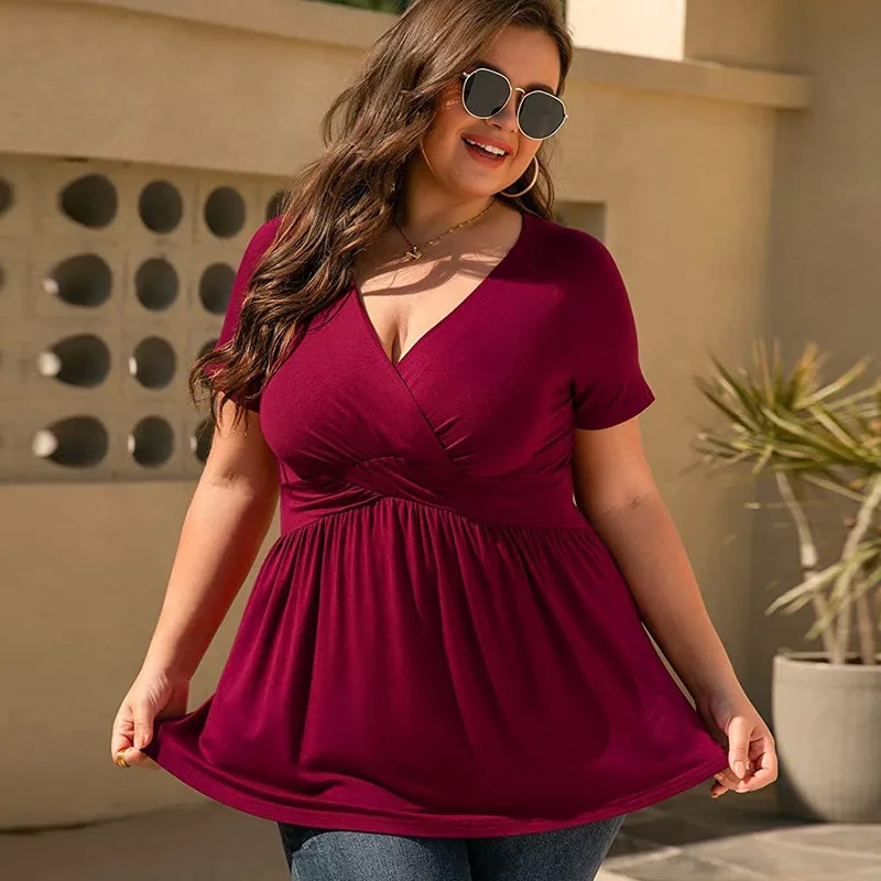 women's clothing underwear Genuine Minimalist Solid Color Cotton Spandex T-Shirt - Fine Ruched Design, Tarnish-Resistant, women's clothing jackson ms Gift-Ready women's clothing kihei