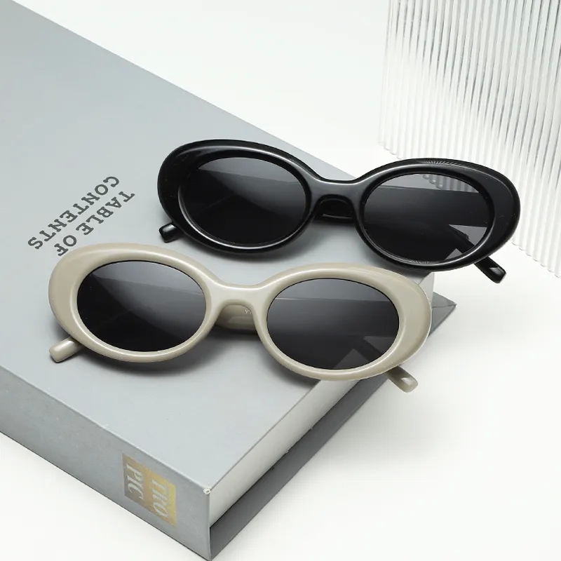 Antique Luxury Women's Oval Full Frame Sunglasses - Hypoallergenic Streetwear Style