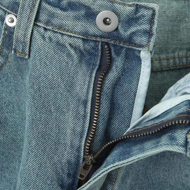60s style women's clothing Budget-Friendly Matte Women's Streetwear Straight Pocket Jeans women's clothing stores - Trendsetting, Skin-Friendly, Masculine Style women's clothing 1940s