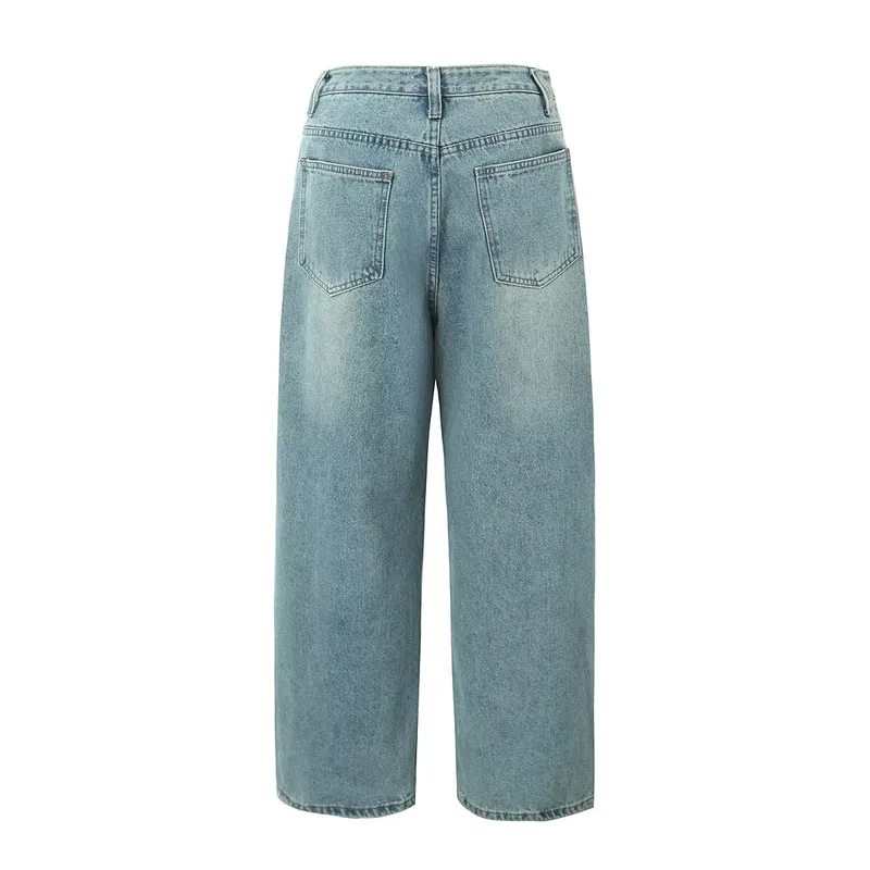 90s fashion women's clothing Budget-Friendly Matte Women's Streetwear Straight Pocket Jeans - Trendsetting, 5th avenue women's clothing Skin-Friendly, Masculine Style 24/7 women's clothing