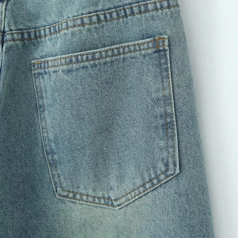 90s women's clothing trends Budget-Friendly latest trends in women's clothing Matte Women's Streetwear Straight Pocket Jeans - Trendsetting, Skin-Friendly, Masculine Style women's clothing retailers