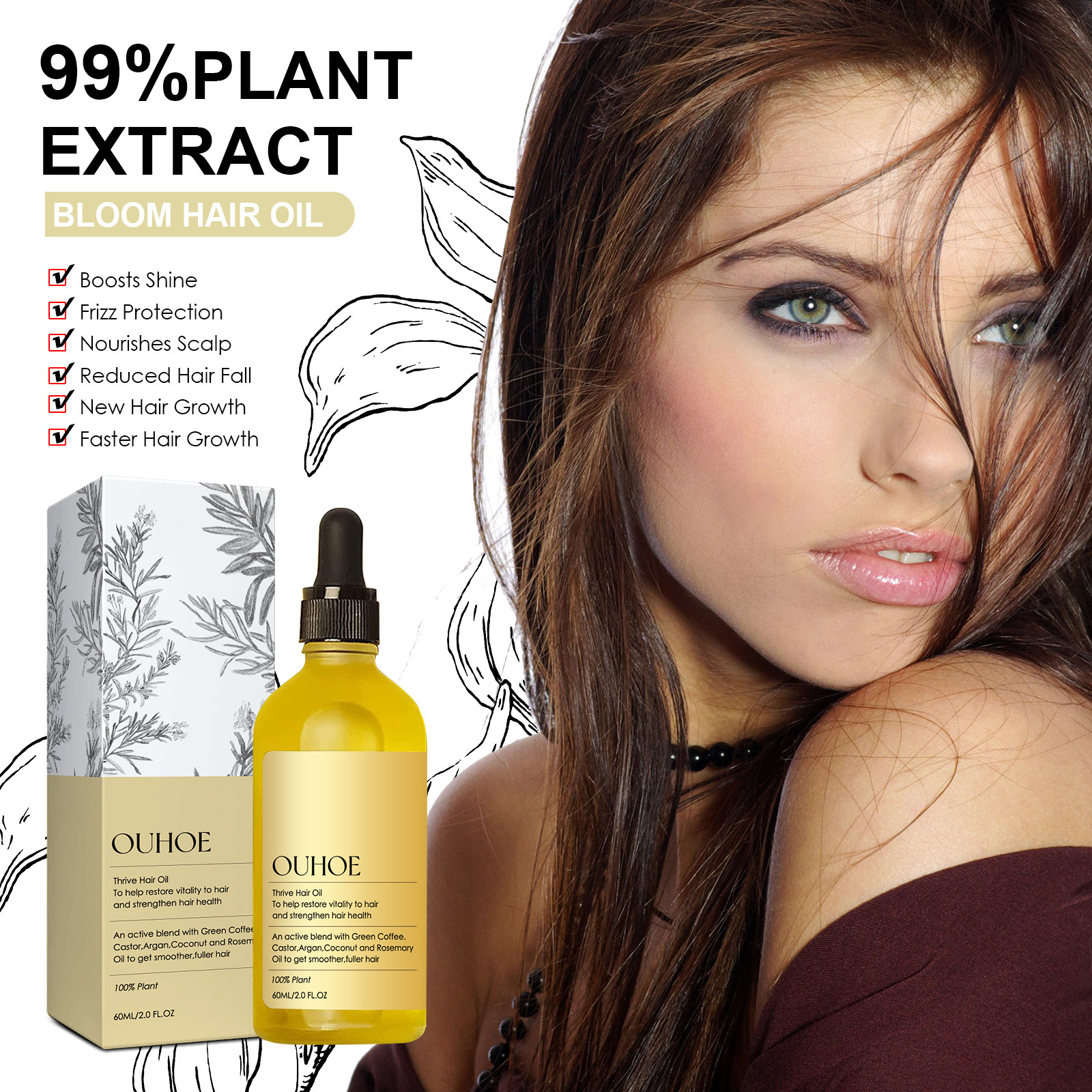 beauty health vitamins Luxurious Comfort Color Block Hair Oil - Romantic & Simple Style Personal Care beauty health syndeo Essential zona beauty health