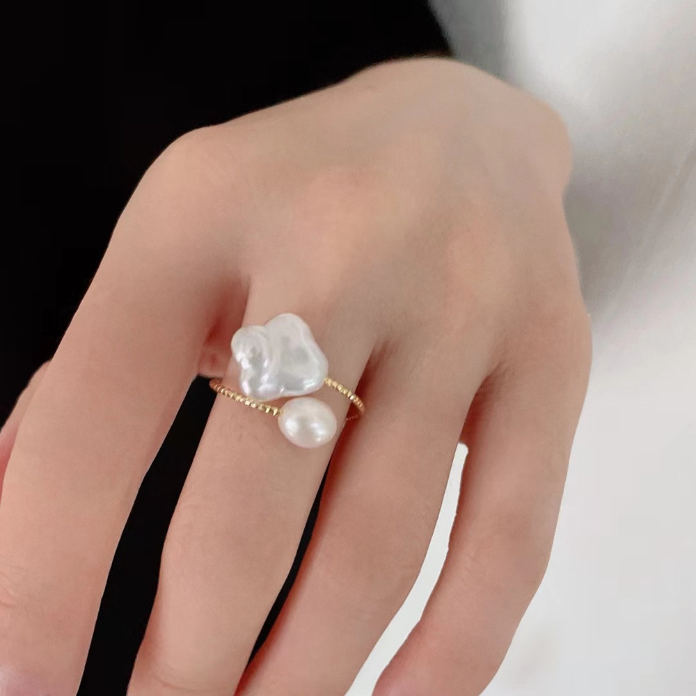 best high end jewelry brands reddit Eco-Friendly high end piercing jewelry near me Multifunctional Artsy Copper Flower Rings with Freshwater Pearls high end ruby jewelry
