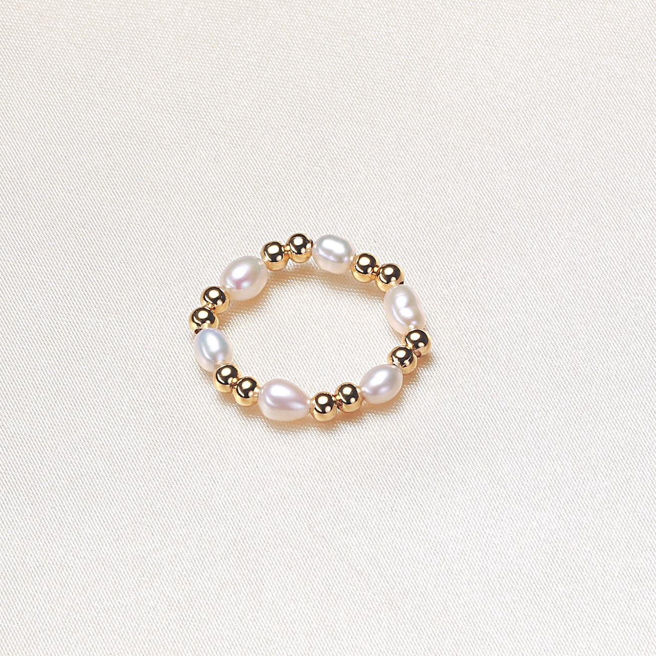 famous high end jewelry brands Unisex Adjustable Copper Rings with Freshwater Pearls - Unique Simple high end goth jewelry Elegance japanese high end jewelry