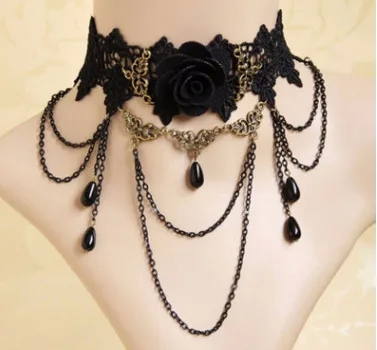fashion jewelry 2012 Vintage Inspired Vibrant Lace Necklace Chain h&r fashion jewelry - Hypoallergenic Trendsetting Casual Jewelry traci lynn fashion jewelry reviews
