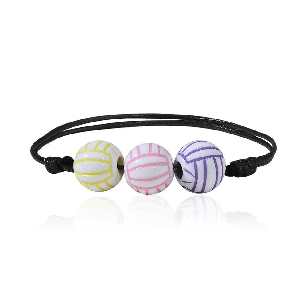 fashion jewelry in spanish Colorful Acrylic Leather Sports Bracelets - Sparkling One-of-a-Kind Basketball types of fashion jewelry & Football Bold Design costume jewelry 1950s 1960s