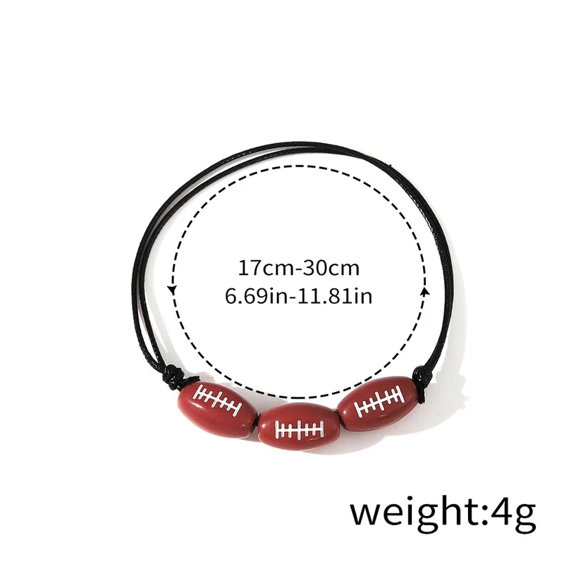gem fashion jewelry Colorful Acrylic Leather fashion jewelry sale Sports Bracelets - Sparkling One-of-a-Kind Basketball & Football Bold Design 1950s fashion jewelry