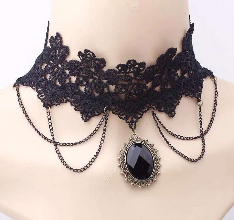 good quality fashion jewelry Vintage Inspired Vibrant fashion jewelry vca Lace Necklace Chain - Hypoallergenic Trendsetting Casual Jewelry justop fashion jewelry
