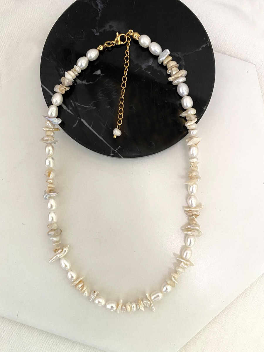 high end costume jewelry earrings Eco-Chic Celeb Style: Upcycled Shiny Titanium high end second hand jewellery & Freshwater Pearl Jewelry Set (2 PCS/Package) van cleef high end jewelry