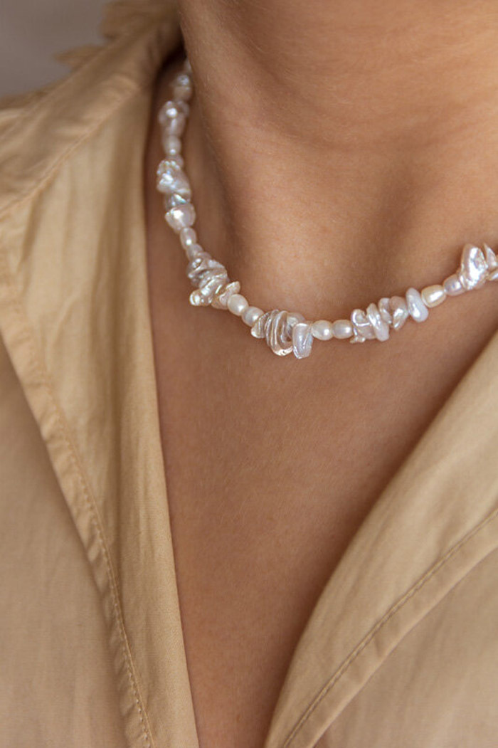 high end jewelry los angeles Eco-Chic Celeb Style: Upcycled Shiny Titanium & high end 18k jewelry Freshwater Pearl Jewelry Set (2 PCS/Package) fashion high end jewelry brands