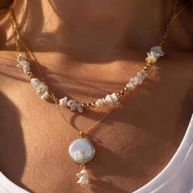 high end nipple jewelry Eco-Chic Celeb Style: Upcycled Shiny Titanium & Freshwater high end jewelry photography Pearl Jewelry Set (2 PCS/Package) high end greek jewelry