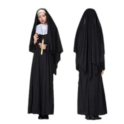 women's clothing with hidden pockets Exquisite Discounted Hypoallergenic Nun Costume for Drama and women's clothing 80s Stage Performance high-quality women's clothing brands
