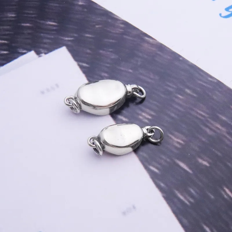 6mm jade beads for jewelry making Sleek Sterling Silver jewelry making jakarta Pendant Buckle - Elegant 14.5*6mm & 16.5*7mm Chic Jewelry Accessory natural beads for jewelry making