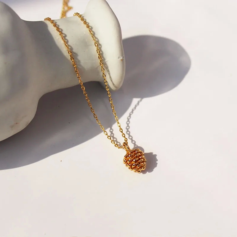 best high end jewelry box Custom Brass 24K Gold Pine Cones Pendant Necklace: Festival Fashion & Formal Elegance at Discount high end versace jewelry Prices rent high end jewelry