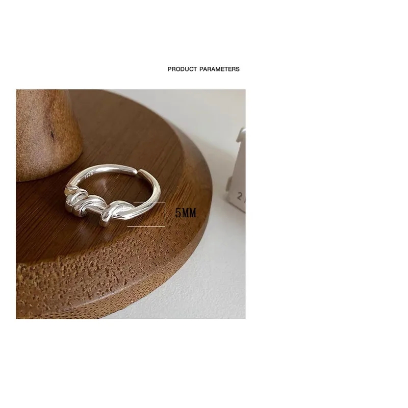 best place to sell high end jewelry Vintage Glamorous 925 Sterling Silver Stylish high end greek jewelry Geometric Open Rings with Classic Design high end cubic zirconia jewelry