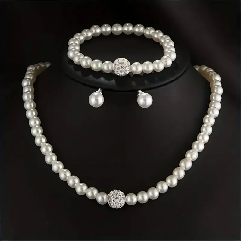 fine jewelry designers Elegant Silver-Plated Jewelry Set: Adjustable Pearl & Rhinestone Earrings university of alabama fine jewelry Necklace for Organic Seasonal Collection lee ann's fine jewelry