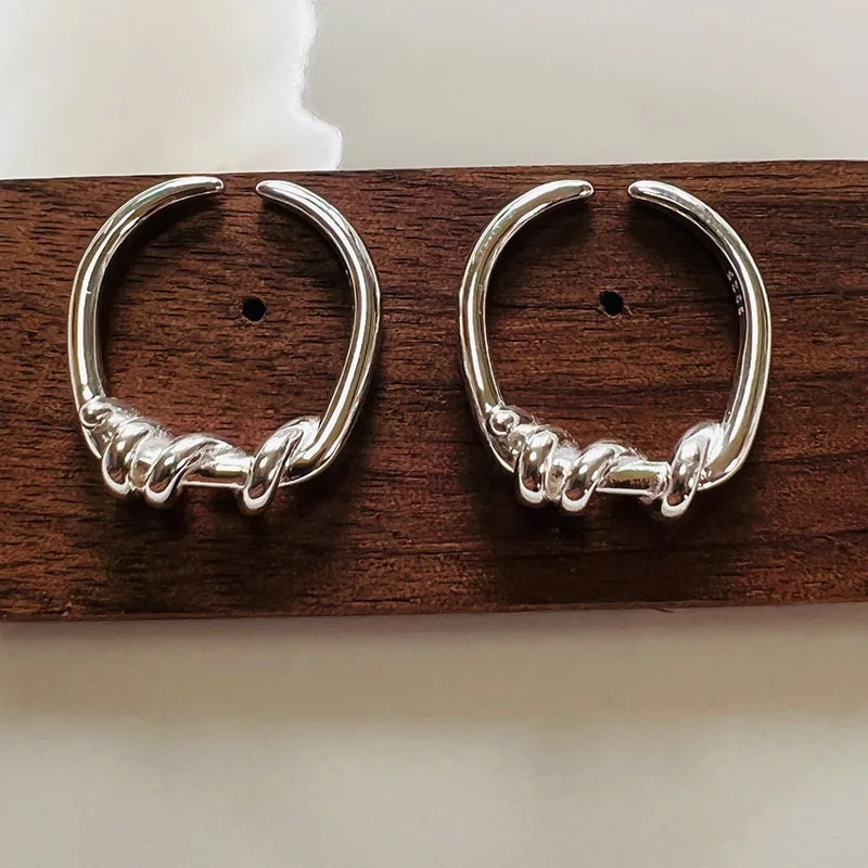 high end jewelry reddit Vintage Glamorous 925 Sterling Silver Stylish Geometric Open high end jewelry for sale Rings with Classic Design high-end jewelry brands