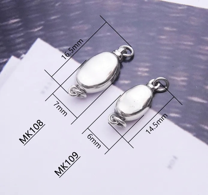 jewelry making queen creek Sleek Sterling y2k beads for jewelry making Silver Pendant Buckle - Elegant 14.5*6mm & 16.5*7mm Chic Jewelry Accessory jewellery making new zealand