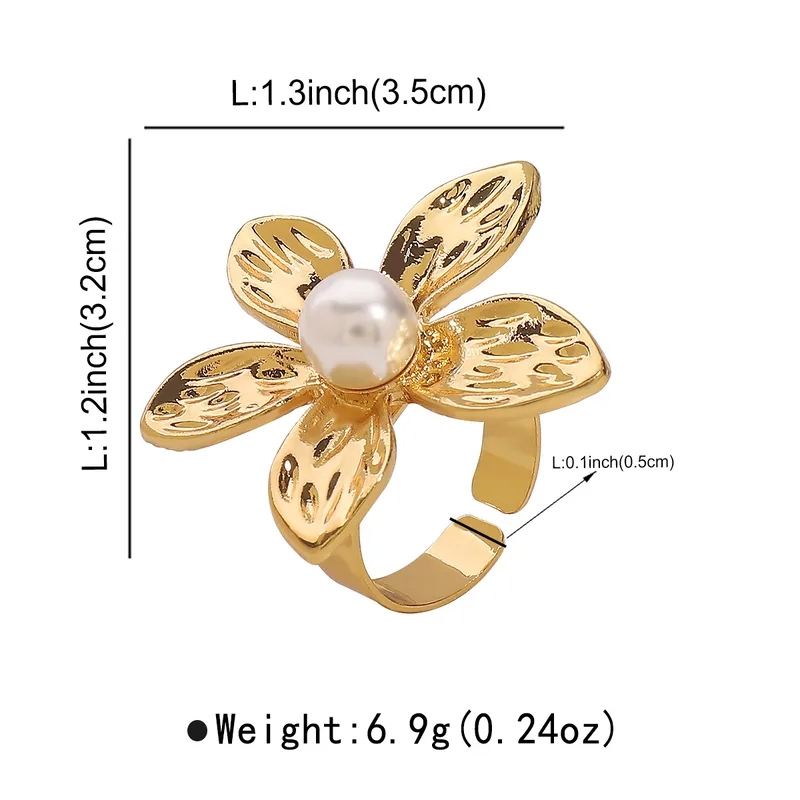 vintage fine jewelry Affordable Heritage-Inspired Pearl Flower Alloy Rings & Earrings - Exclusively Crafted Statement rivard fine jewelry Pieces uneek fine jewelry