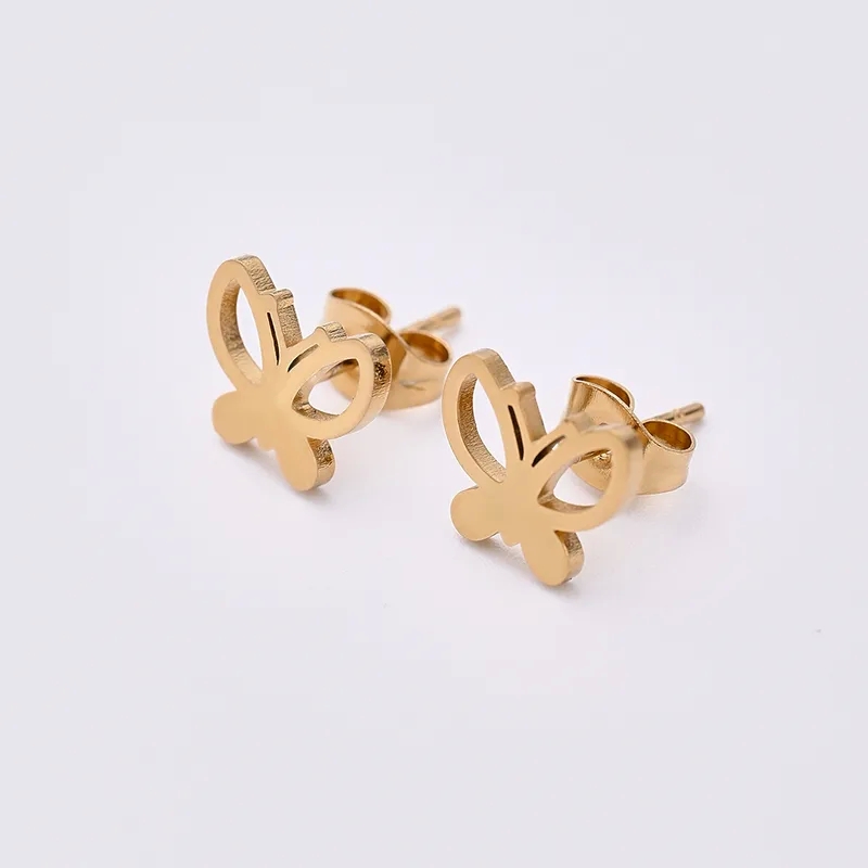 demi fine jewelry meaning Limited Edition Modern Luxury fine jewelry toe rings Stainless Steel Butterfly Ear Studs - Celebrity Style in Gold (12 Pairs) fine jewelry london