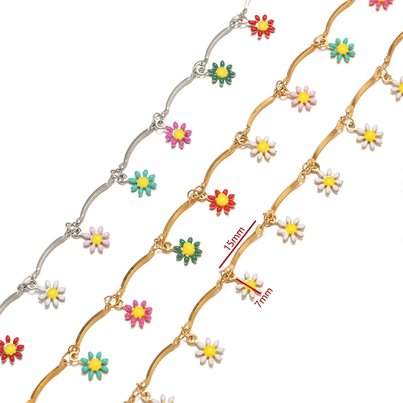 different types of beads for jewelry making Luxury Personalized 1m 304 Stainless Steel Daisy Chain for Daily jewelry making for beginners with beads Wear - Best Choice Limited-Time Offer beads for jewelry making