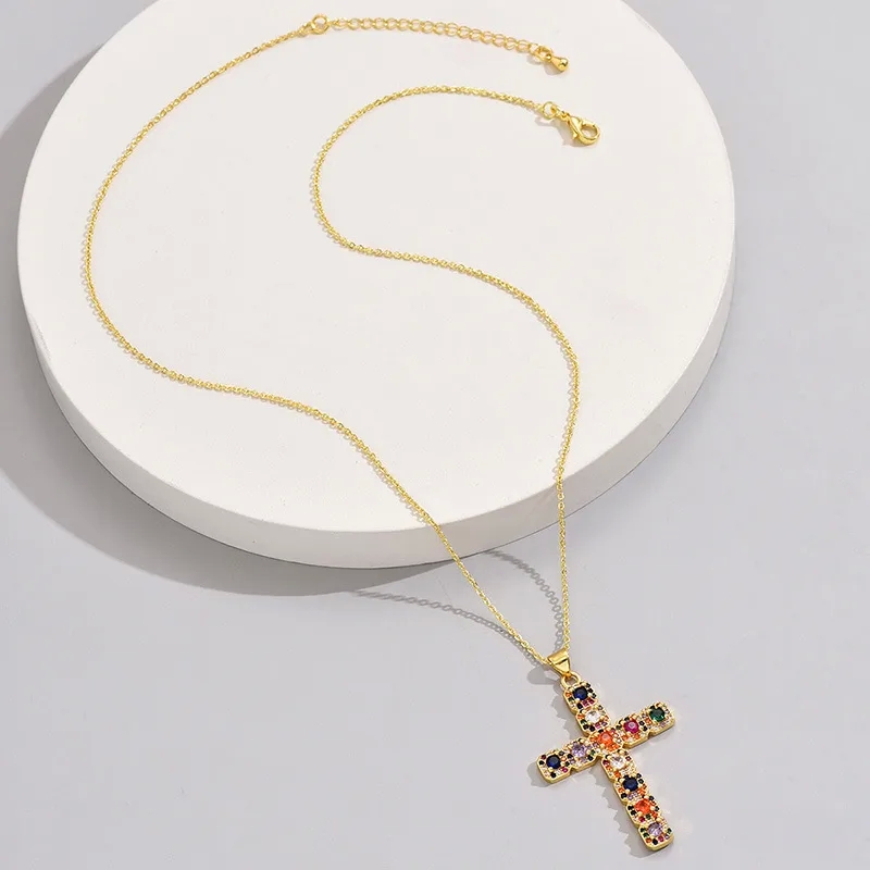 fashion jewelry boutique Custom especially for you fashion jewelry Vibrant Fashion-Forward Geometric Cross Alloy Women's Pendant Necklace fashion jewelry pakistan