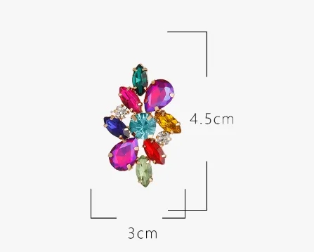 fashion nova jewelry quality Bespoke Grunge Luxe ysl fashion jewelry Geometric Rhinestone Ear Studs - Ethically Made Vintage-Style Zinc Alloy Earrings tacori fashion jewelry