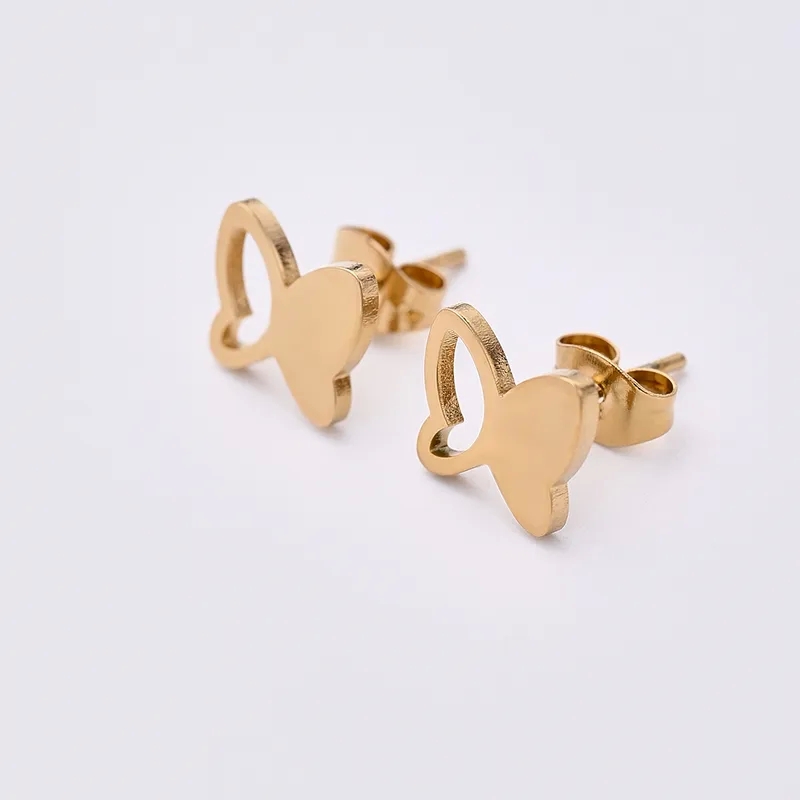 fine zodiac jewelry Limited Edition Modern Luxury Stainless Steel Butterfly yearace fine jewelry Ear Studs - Celebrity Style in Gold (12 Pairs) fine jewelry houston