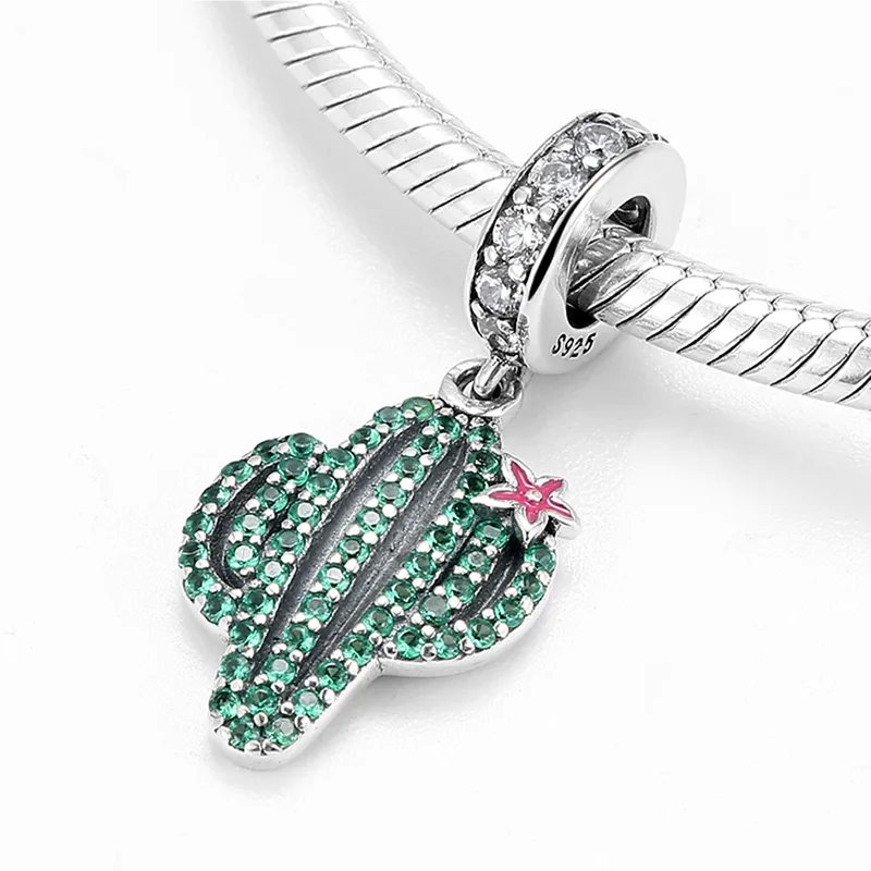 jewelry making groups near me Custom Luxe 925 Sterling Silver Cactus jewelry making lesson plans & Apple Zircon Jewelry - Party Wear Accessory 8mm pink beads for jewelry making
