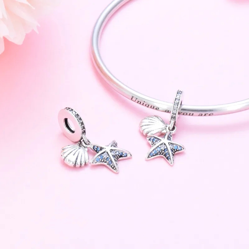 jewelry making queenstown Bohemian 925 Sterling Silver Polished Starfish jewelry making table with Zircon Genuine Craftsmanship Jewelry for Daily Wear large beads for jewelry making