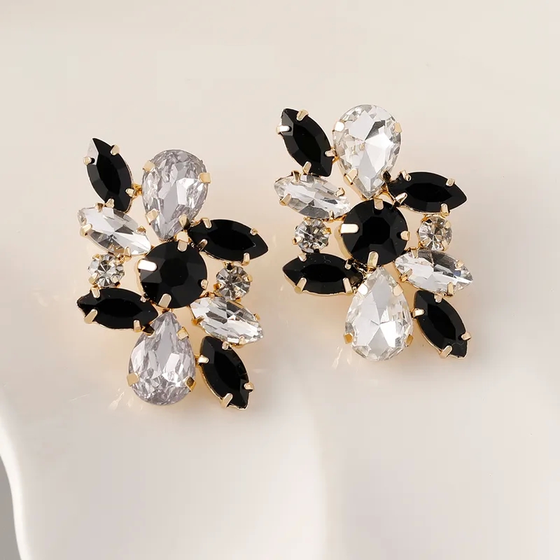 kohls fashion jewelry Bespoke Grunge Luxe Geometric Rhinestone wssxc fashion jewelry Ear Studs - Ethically Made Vintage-Style Zinc Alloy Earrings atlas fashion jewelry corp