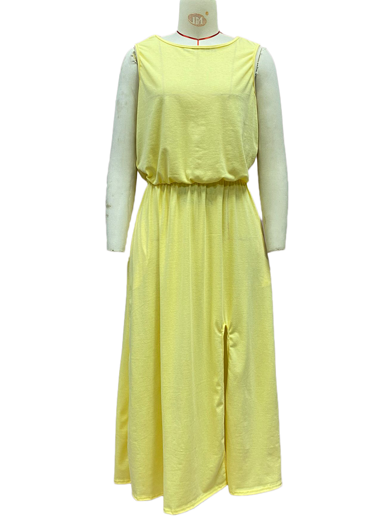 unique women's clothing Upcycled Classic Women's Sleeveless Maxi Dress - Elegant Minimalist Solid Color escape women's clothing for Daily & Holiday 17th century women's clothing