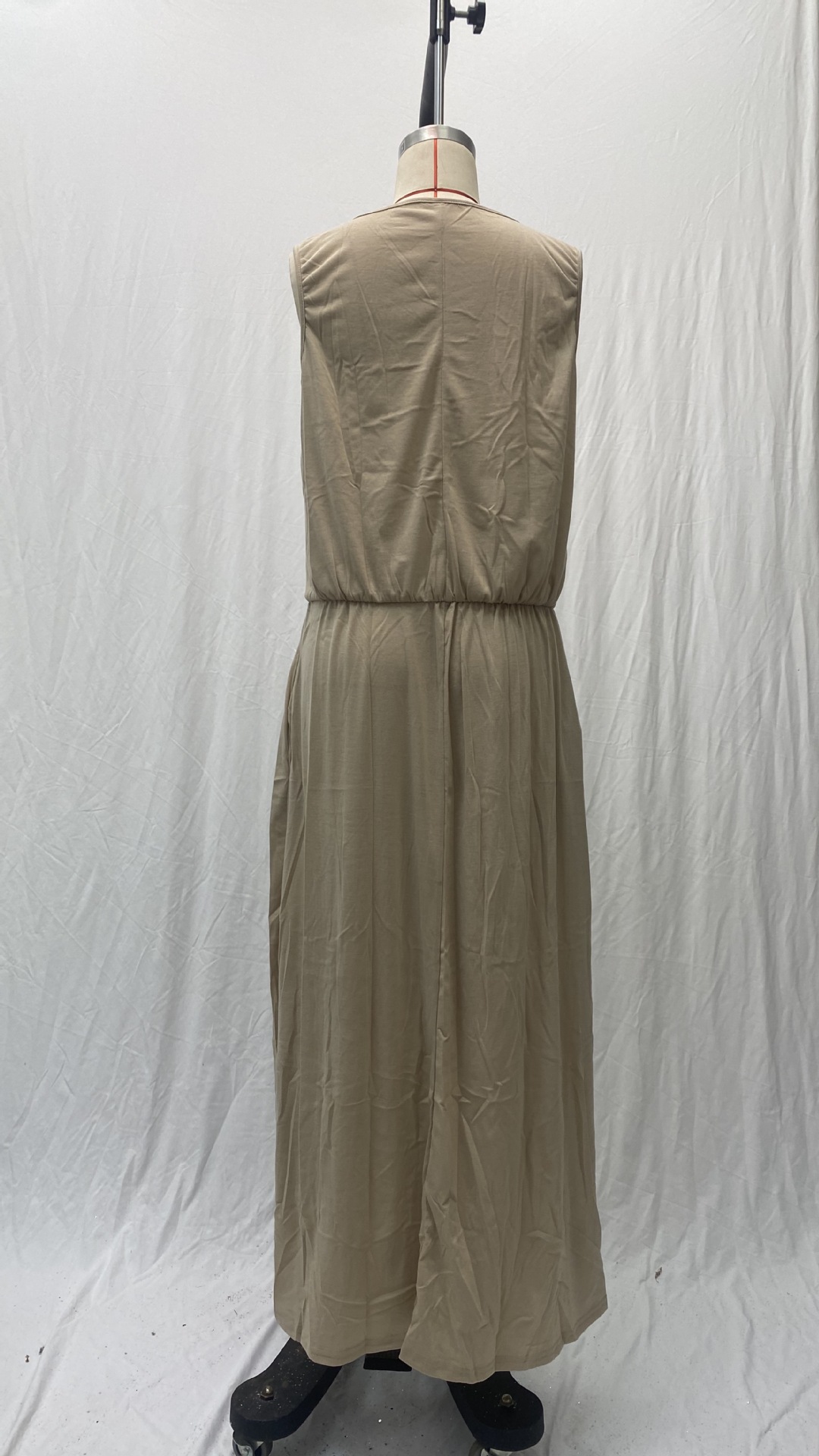 vintage women clothing Upcycled Classic Women's Sleeveless women's clothing work attire Maxi Dress - Elegant Minimalist Solid Color for Daily & Holiday women's clothing ann taylor