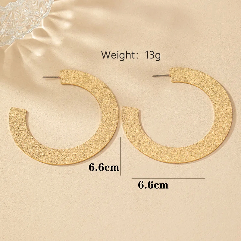 Weatherproof Retro Glam Alloy Ear Studs - Scratch-Resistant Upcycled Vintage Circle Earrings (1 Pair)