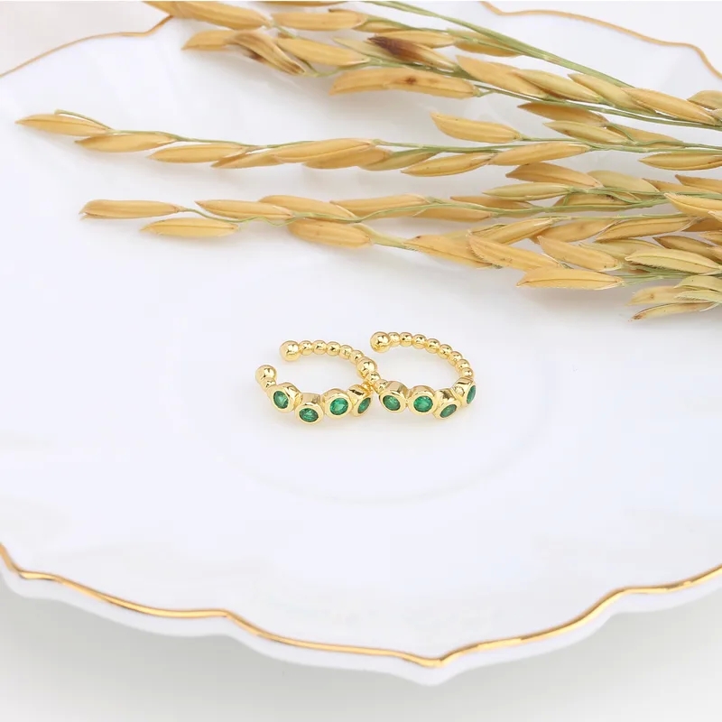 Artsy & Sophisticated 925 Silver Zircon Ear Cuffs: Feminine Glistening Accessories