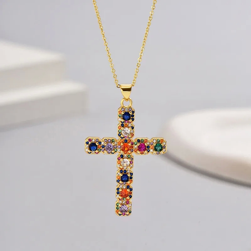 xuping fashion jewelry Custom fashion jewelry luxury watch Vibrant Fashion-Forward Geometric Cross Alloy Women's Pendant Necklace fashion jewelry edmonton