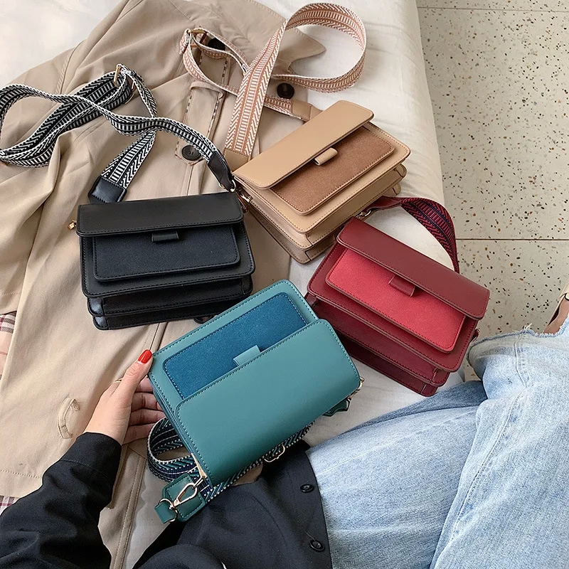 heritage-inspired Unisex Vintage grunge PU Leather Shoulder Crossbody Bag - Bold Minimal Design Gift-Ready Square Essential tarnish-resistant