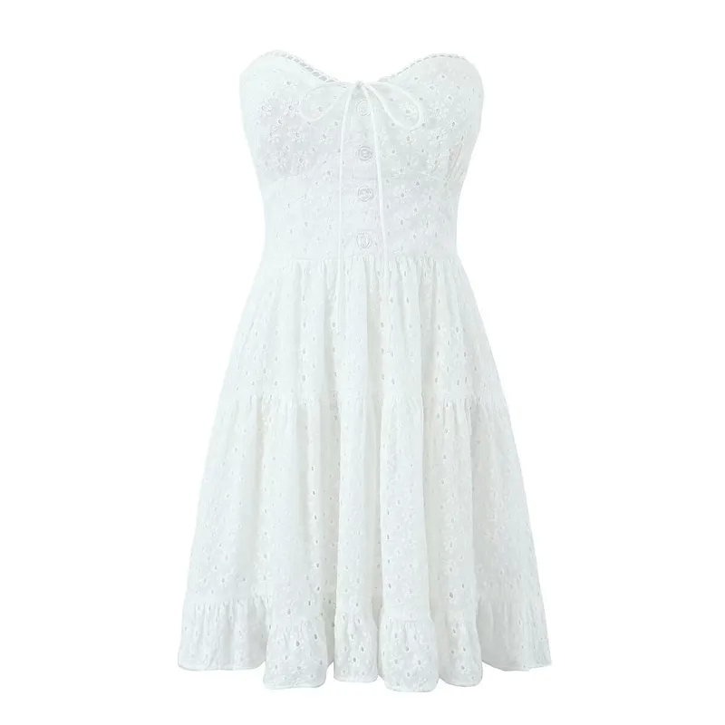 woman clothes 5x Custom-Fit Women's Strapless White Floral womens 90s clothes outfit Dress - Elegant Comfortable Seasonal Streetwear Collection size chart women's clothing