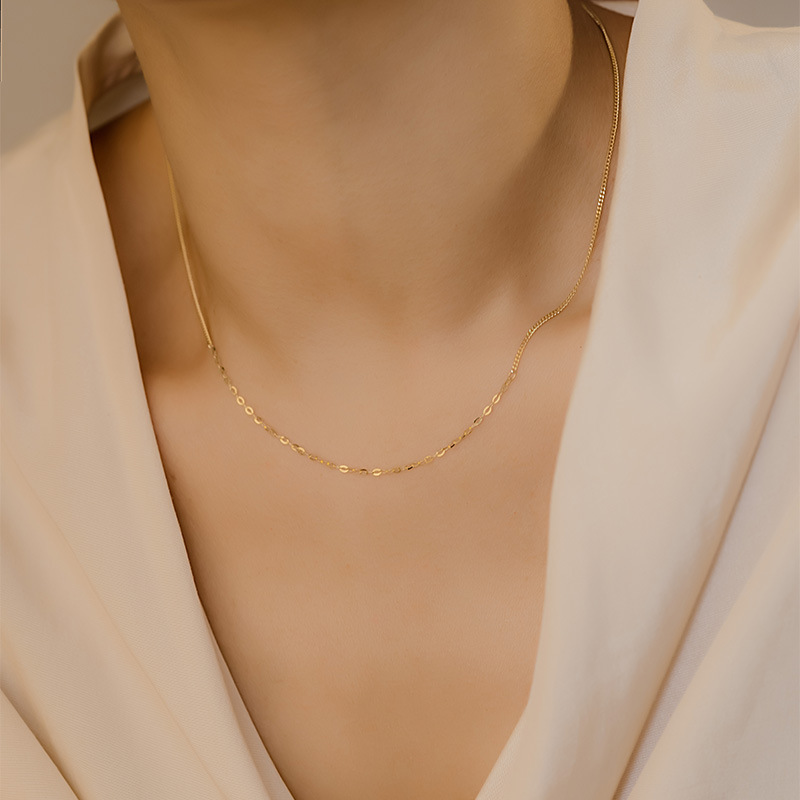 unique high end jewelry Eco-Friendly Romantic 14K Gold Necklace - Simple used high end jewelry Masculine Style high quality jewelry reddit