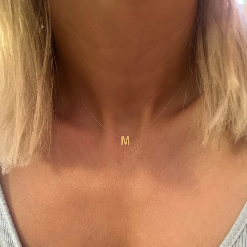 Eco-Friendly Organic Exclusively Crafted Classic Letter Pendant Necklace - 201/304 Stainless Steel Jewelry