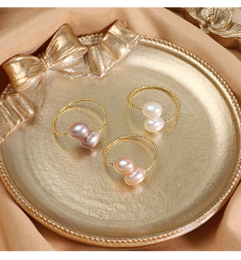 affordable high end jewelry brands Limited Edition Genuine ultra high end jewelry brands Freshwater Pearl Geometric Copper Rings with a Luxury Feel a high-end jewelry store