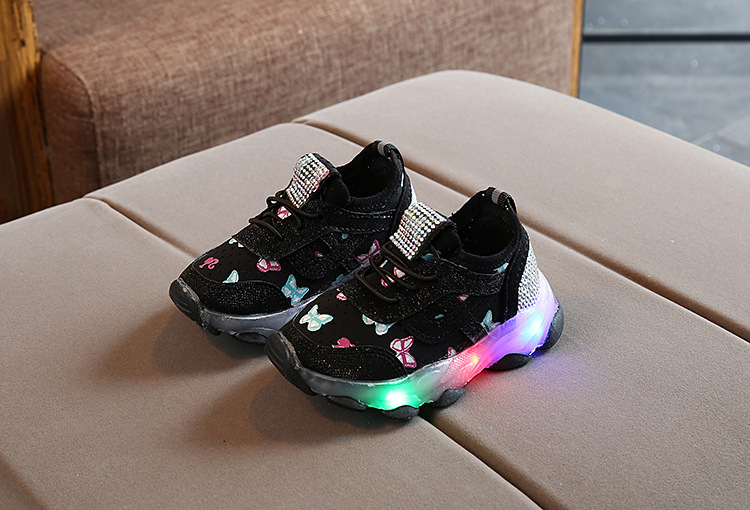 amarin baby&kids fair 2024 Handpicked Boho Chic Butterfly Sneakers - Shiny, Classic Design, rock a bye baby kids song Round Toe for Kids kids' sunray adjust 6 sandal baby/toddler